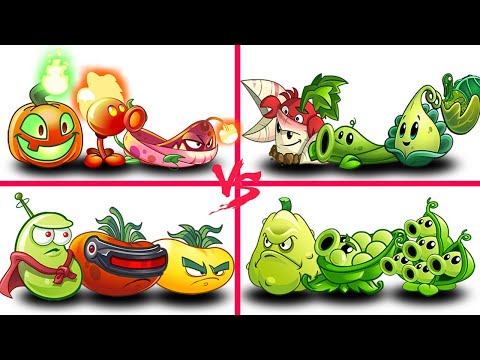 Team Fire Vs Random 3 Plant Team - Who Will Win? - PvZ 2 Team Plant
