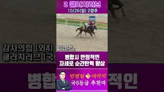 [서울 경마] 민병철 대박픽 2025년 10월 26일 일요 2R 추천마2 #경마 #하이라이트 #한국마사회 #검빛 #고배당 #코리아