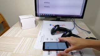 รีวิว สาธิต ทดสอบ Newland HR22 BT  wireless barcode scanner connect mobile phone