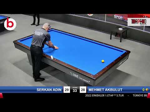 SERKAN ADIN & MEHMET AKBULUT Bilardo Maçı - 2022 ERKEKLER 1.ETAP-5.TUR