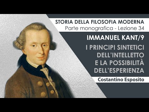 Lezione 34 - Immanuel Kant/9. I principi sintetici dell’intelletto e la possibilità dell’esperienza.