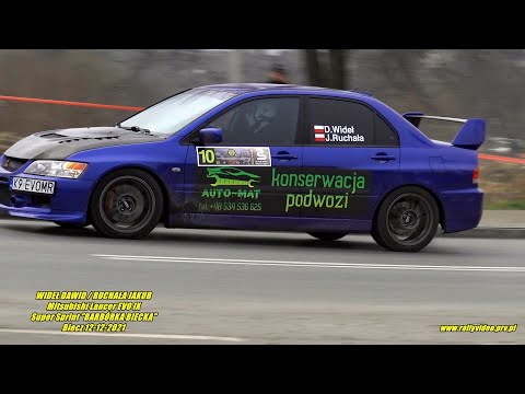 WIDEŁ DAWID /RUCHAŁA JAKUB-Mitsubishi Lancer EVO IX- Super Sprint "BARBÓRKA BIECKA" Biecz 12-12-2021