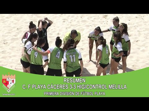 PRIMERA DIVISIÓN FÚTBOL PLAYA 2021. Resumen: CF PLAYA CÁCERES - CD HIGICONTROL MELILLA