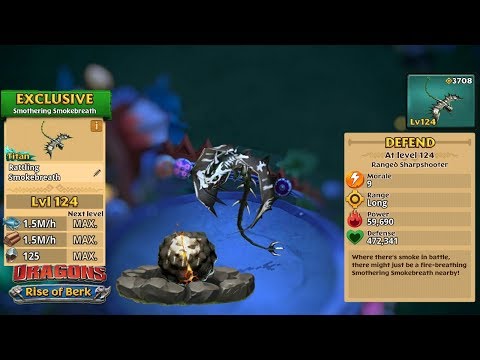 Rattling Smokebreath (Exclusive Smothering Smokebreath) Max Level 124 |  Dragons: Rise of Berk