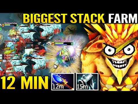 🔥 12min WTF BIGGEST STACK Farm Aghanim - Eternal Shroud BristleBack MID by PSG Core 7.29 Dota 2 Pro