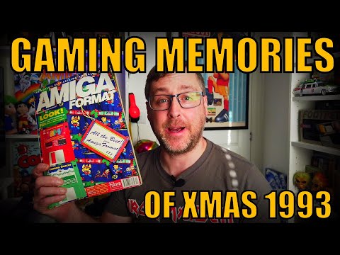 Amiga Format Issue #54 Christmas Special 1993 Memories & Cover disk Xmas Cannon Soccer Gameplay