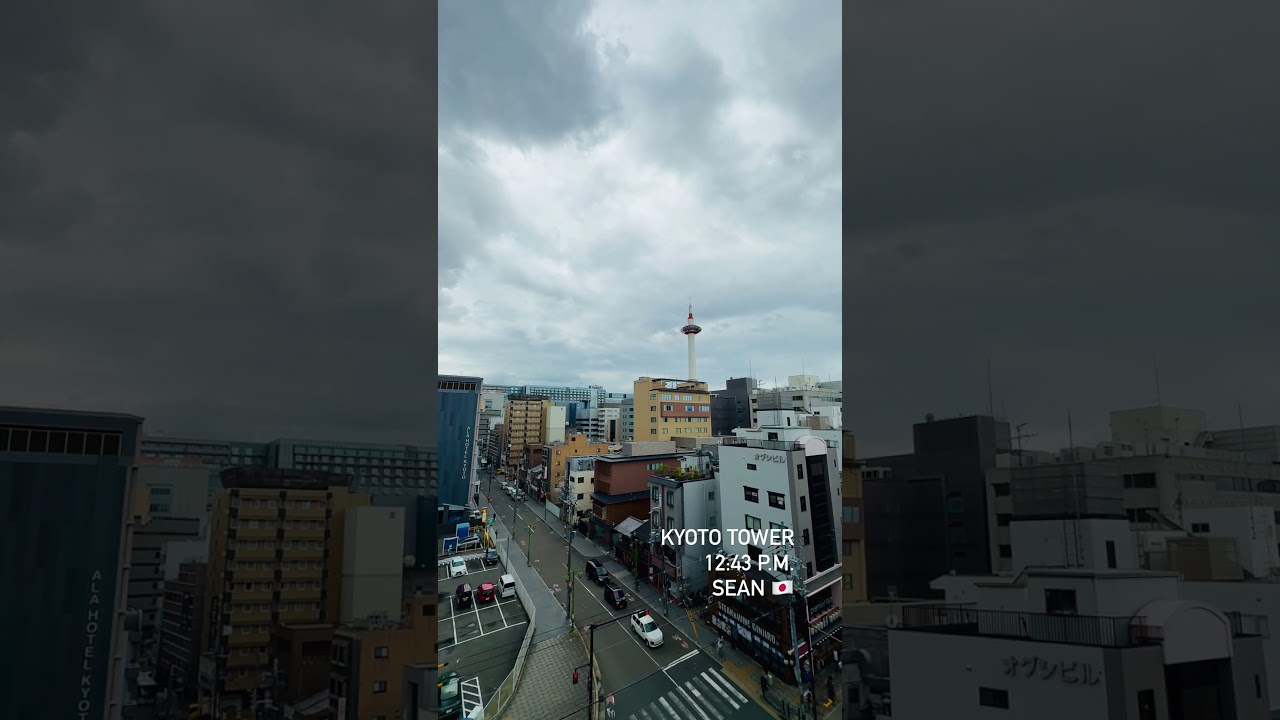 Kyoto at 12:43. Typhoon passed and the rain stopped. It’s over here. #DestinationJapan #kyoto #京都