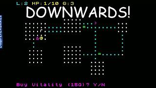 DOWNWARDS (Dungeon Crawler Roguelite) (2026) - ZX Spectrum 48K game! - DVDfeverGames