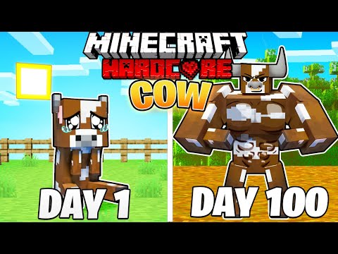 Bronzo - I Survived 100 DAYS as a COW in HARDCORE Minecraft!