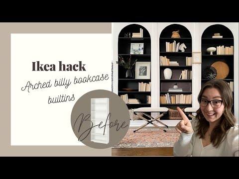 Ikea billy bookcase hack - Arched Builtins