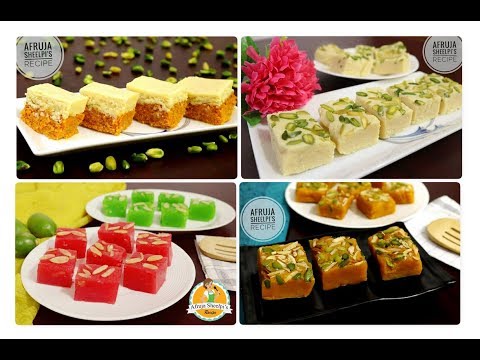 4 Easy Burfi Recipe | Barfi Recipes for Eid | Burfi Recipe | Eid Special Dessert Recipe