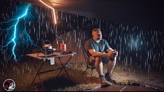 Solo Camping in the Rain - Tucked Away in a Private Forest