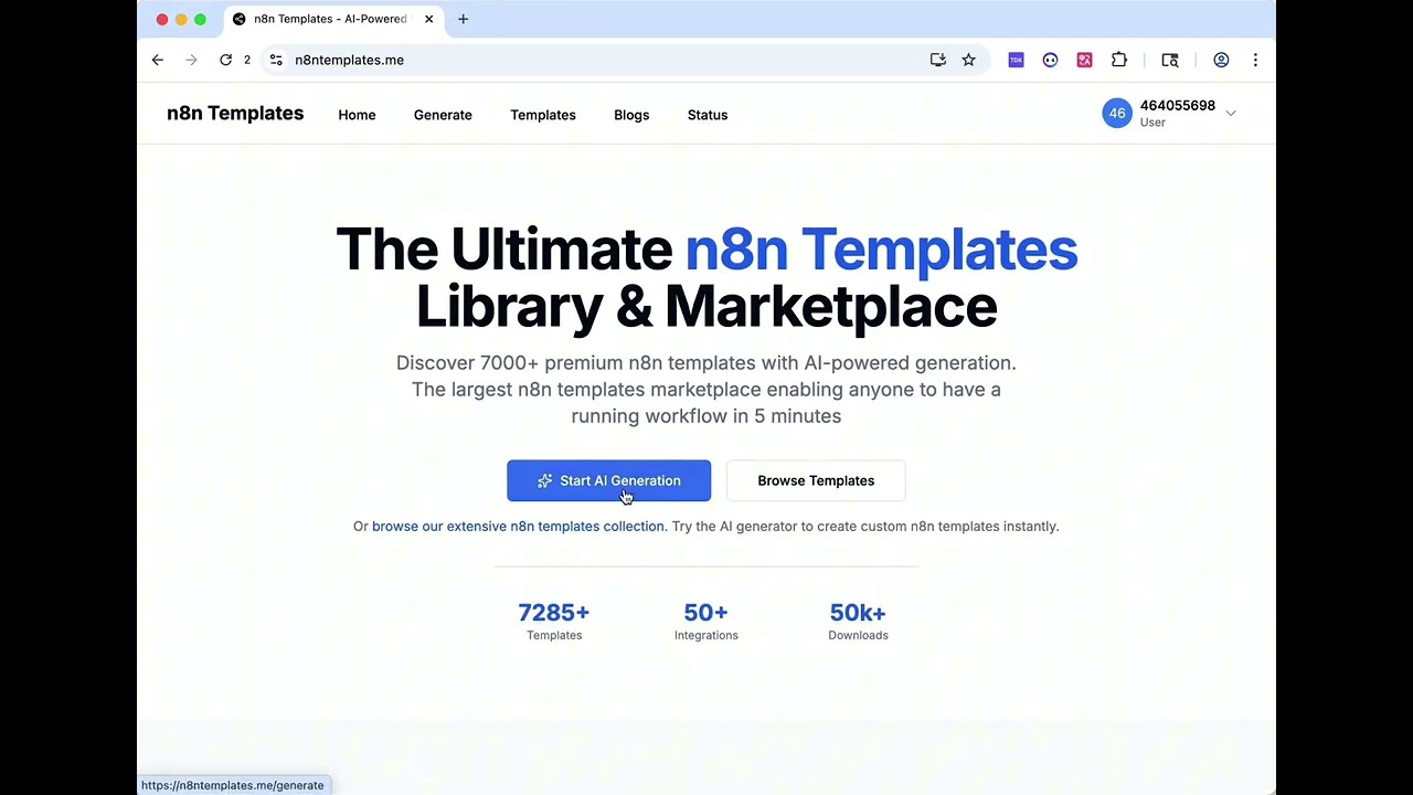 My n8n Templates demo video