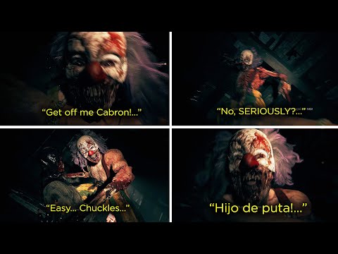 All Character's Reaction & Dialogues Killing the Clown - Dead Island 2