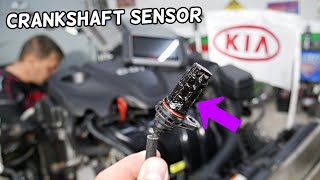 CRANKSHAFT POSITION SENSOR REPLACEMENT LOCATION KIA SORENTO, KIA SPORTAGE 2 4 GDI