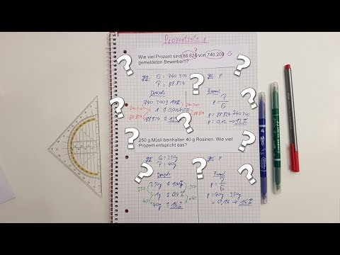 ☺Prozentsatz berechnen für Dummies☺ - mit Dreisatz und Formel