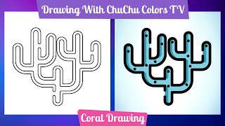 Easy Coral Drawing Tutorial for Beginners | Learn to Draw Beautiful Coral