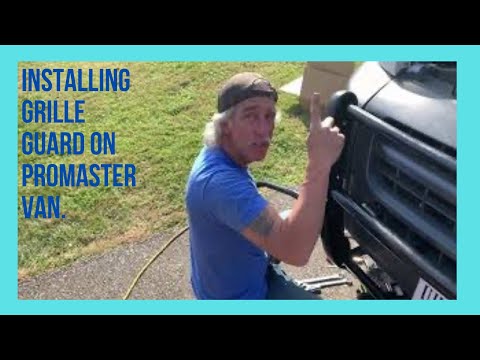 Installing Promaster grille guard. Off grid van gets a tough new look!:
