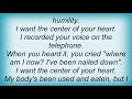 Swans - The Center Of Your Heart Lyrics