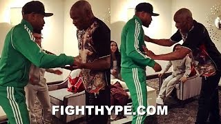 FLOYD MAYWEATHER GOES ONE-ON-ONE WITH DAD IN HAND SLAP GAME: &quot;NOBODY&#39;S FASTER THAN ME&quot;