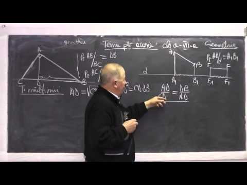 1/2 Lectia 867 - Teorema Inaltimii | Catetei | Pitagora | Cazuri asemanare triunghiuri - Clasa 7