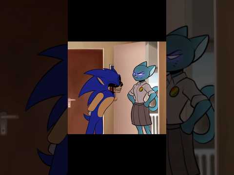 Nicole vs Sonic.exe #animation #theamazingworldofgumball #tawog