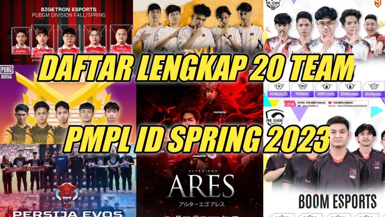 DAFTAR LENGKAP 20 TEAM YANG AKAN BERMAIN DI PMPL ID SPRING 2023