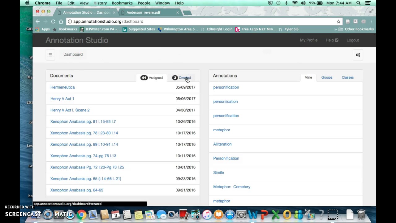 Annotation Studio Close Read
