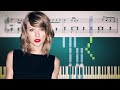 Taylor Swift - august - Piano Tutorial + SHEETS