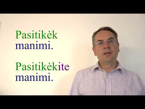 Lithuanian Lesson 60 - To trust and to take care - Personal Pronouns/Instrumental Case