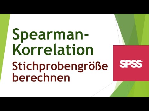 Mindeststichprobengröße für Spearman-Korrelation mit SPSS ermitteln