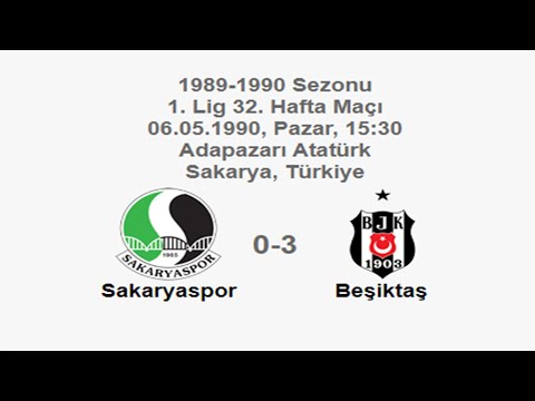 Sakaryaspor 0-3 Beşiktaş 06.05.1990 - 1989-1990 Turkish 1st League Matchday 32