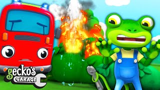 Fire! Call Fiona The Fire Truck! | Gecko&#39;s Garage | Trucks For Children | Cartoons For Kids