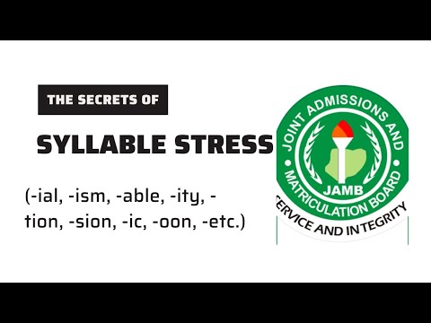 JAMB USE OF ENGLISH. USE OF ENGLISH LIKELY QUESTIONS AND ANSWERS. SYLLABLE STRESS TRICKS.