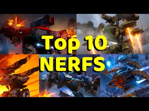 TOP 10 BIGGEST Nerfs in WALKING War Robots!