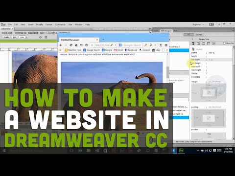  How to Make a Website Design in Dreamweaver CC Beginners Tutorial 2024