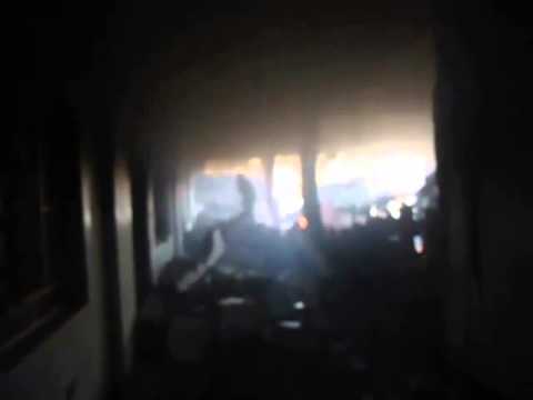 تمشيط حاجز الفرن بعد السيطرة عليه من قبل كتائب الجيش الحر في بلدة الديرخبية في ريف دمشق