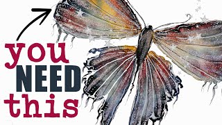 🤯 BEST HOLO paint ever! - Mind-blowing ~ HOW to PAINT 🦋 a butterfly ~ WATERCOLORS ✨
