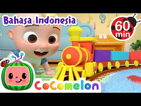 Lagu Kereta 🚂 | CoComelon Bahasa Indonesia - Lagu Anak Anak | Nursery Rhymes