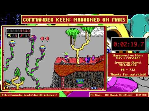 Commander Keen: Marooned on Mars Mod Speedrun (Hard, glitchless) (PB/WR? - 6:43)