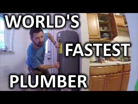 HOW TO REPLACE A HOT WATER HEATER IN 30 MIN | THE HANDYMAN