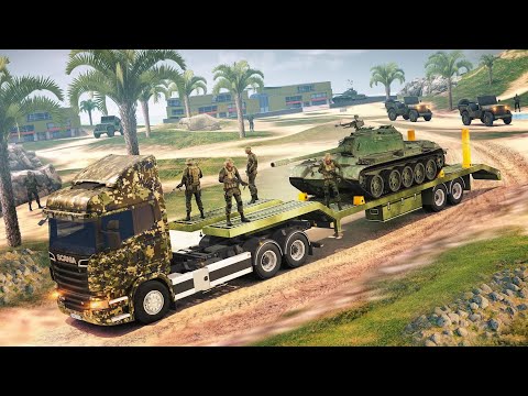 Army Vehicle Cargo Transport Simulator 3D Tanks Gameplay | Transporting Games