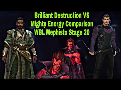 Baron Mordo Better Than Hawkeye? WBL Mephisto Stage 20 Comparison With CTP - Marvel Future Fight
