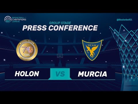UNET Holon v UCAM Murcia - Press Conference - Basketball Champions League 2017-18