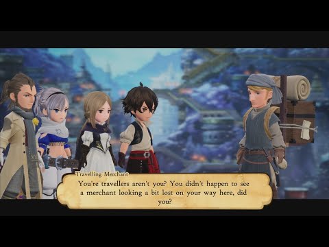 Bravely Default II - 106 - Chapter 3-7 - Side Quest: The Wayward Merchant - Boss:  (Hard)