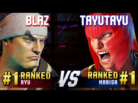 SF6 ▰ BLAZ (#1 Ranked Ryu) vs TAYUTAYU (#1 Ranked Marisa) ▰ High Level Gameplay