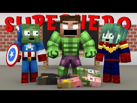 Monster School : BECAME A SUPERHERO - Minecraft Animation