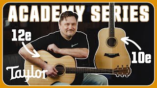 Video thumbnail for Budget-Friendly Brilliance: Taylor Guitars Academy Series 10e and 12e Demo & Review by Tarpley Music