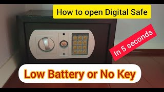 Open Digital Safe in 5 Seconds without key and Low Battery