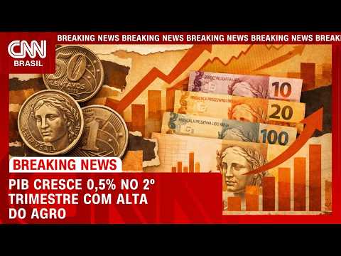 PIB: economia brasileira cresce 0,5% no 2º trimestre de 2026, aponta IBGE | LIVE CNN